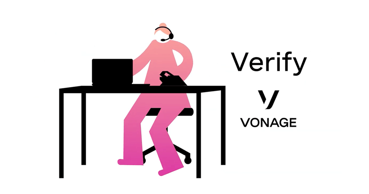 Verifyを使って、安全な二要素認証(2FA)を世界中で実現しましょう。フルサービスのVerification APIを利用したSMSや音声チャネルでPINコードやOTPを使って不正行為を防止し、ユーザーにリーチすることができます。 デスクに座っているカスタマーサポートエージェント